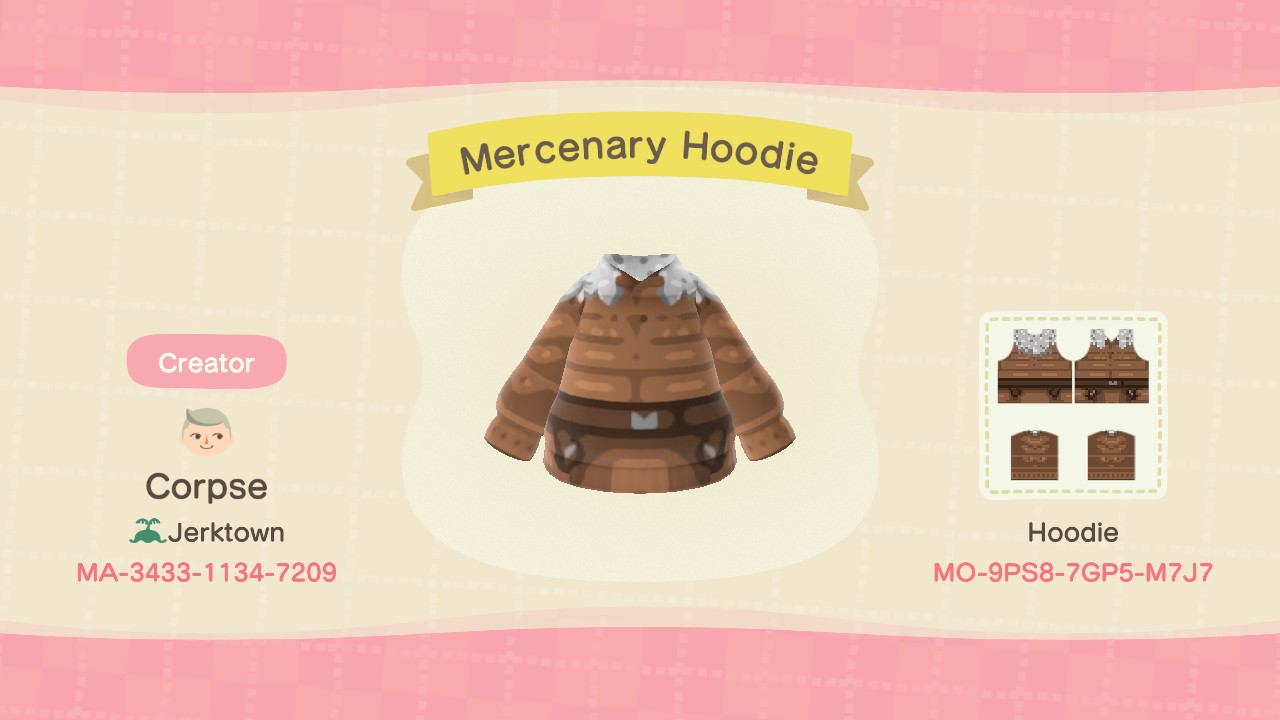 An outfit for Gaff Gafgarion. It is titled 'Mercenary Hoodie.'