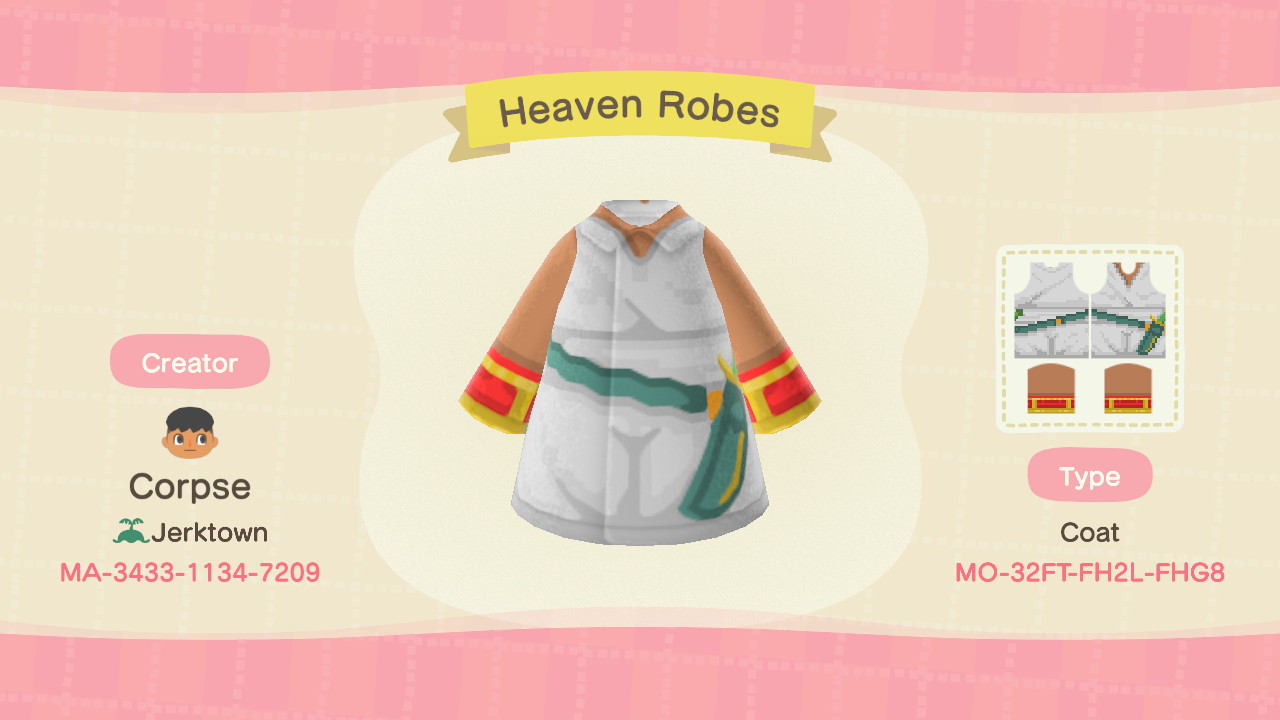 An outfit for Rafa Galthana. It is titled 'Heaven Robes.'