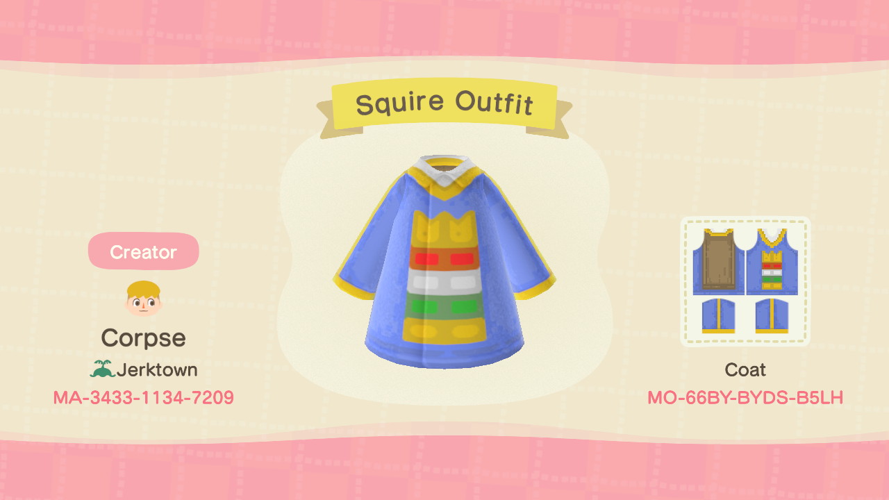 An outfit for Ramza Beoulve as he appears in Chapter 1. It is titled 'Squire Outfit.'