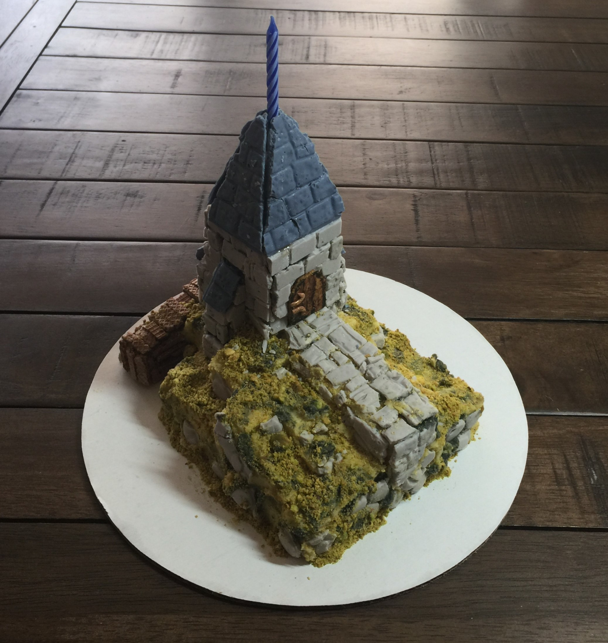 A cake in the shape of Orbonne Abbey